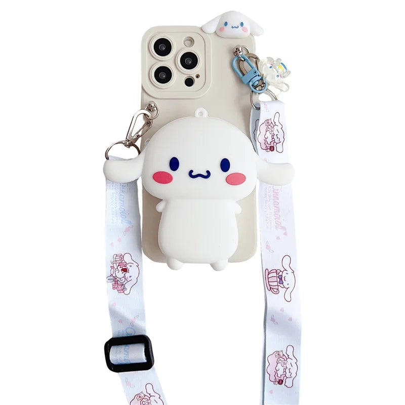 Cute Hello Kitty Cinnamoroll Wallet Phone Case For iPhone