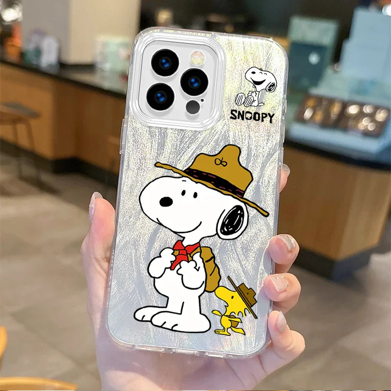 New Snoopy Dog Cute Cartoon Gradient Phone Case
