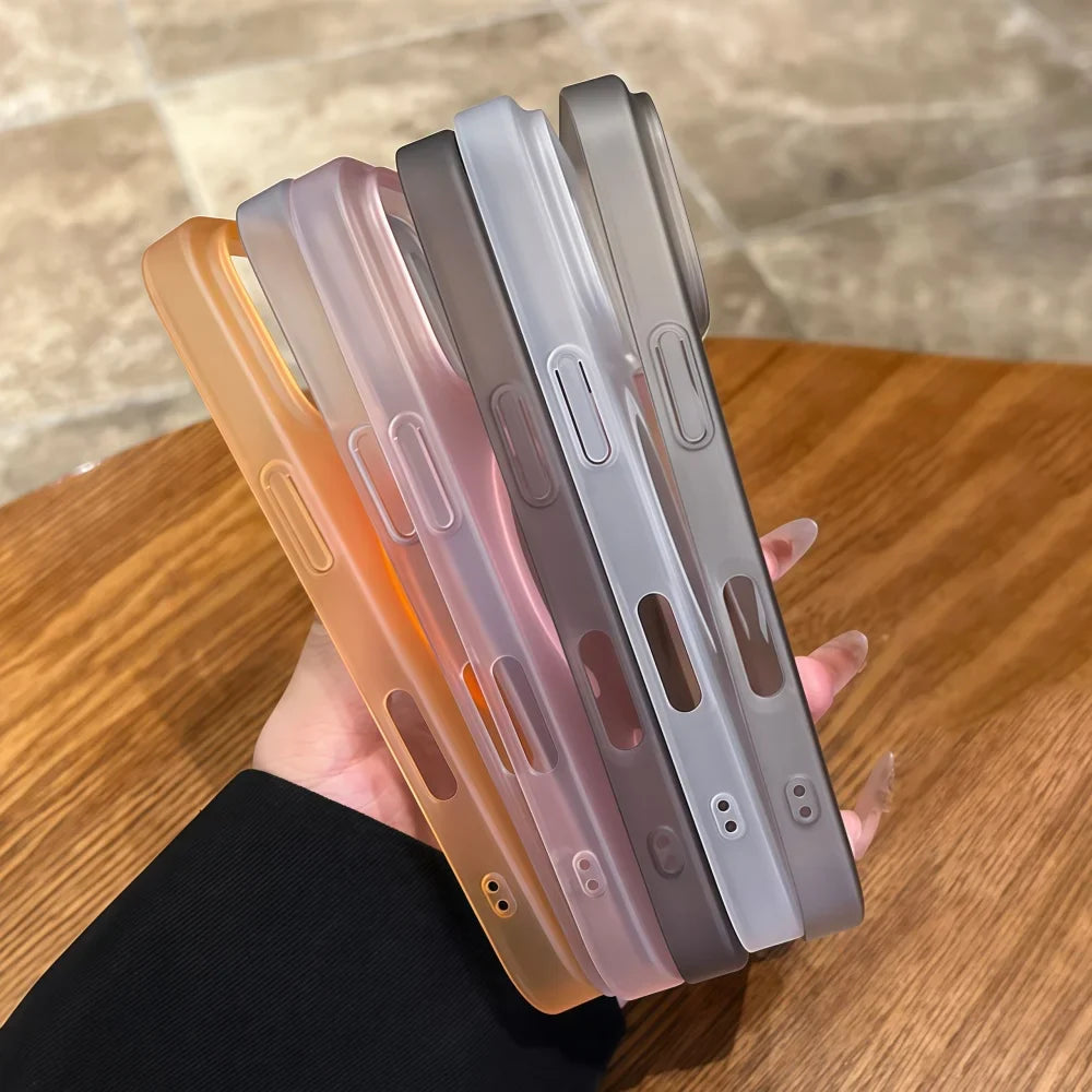 Thin Frosted Funda PC Translucent Case For iPhone