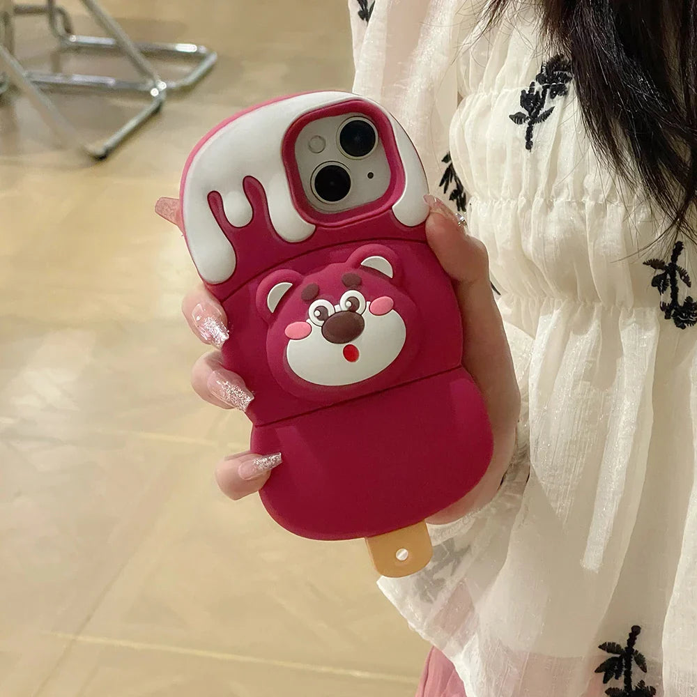 Ice Cream Cinnamoroll Bear Cartoon Rubber Soft Phone Case