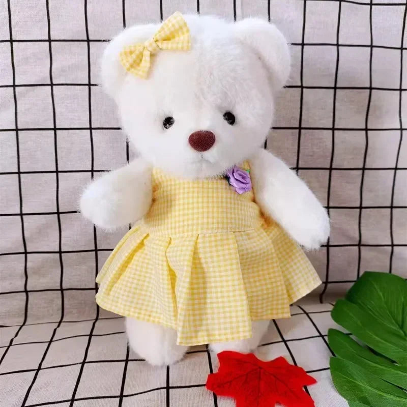 Teddy Bear Plush Doll with Changeable Clothes