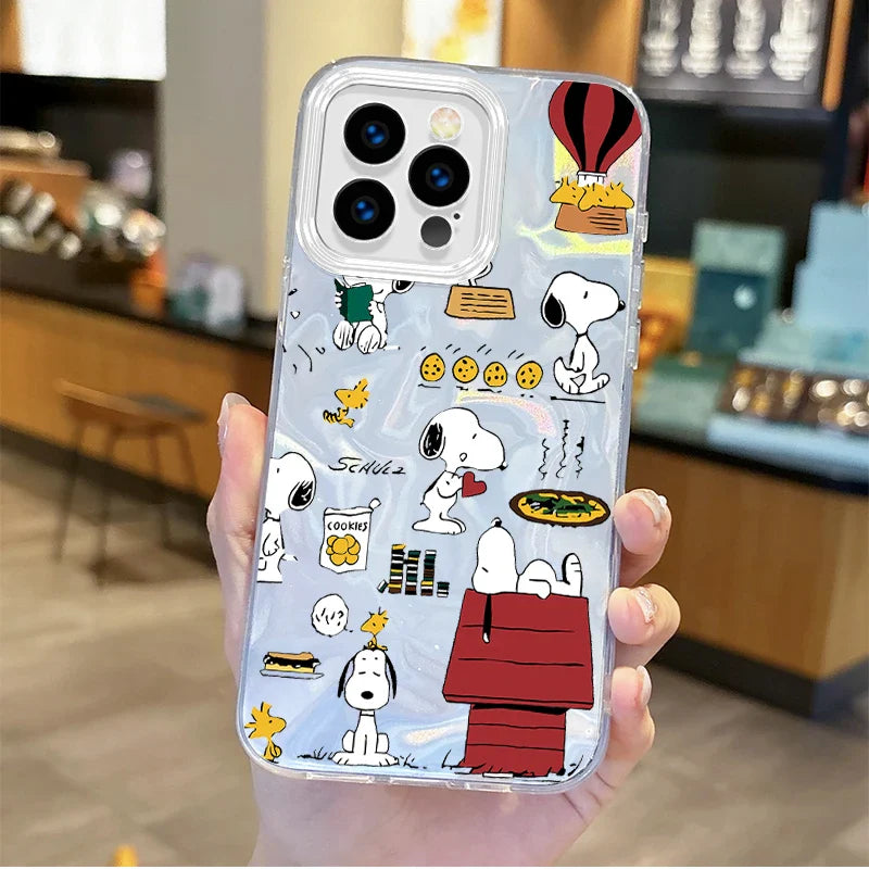 New Snoopy Dog Cute Cartoon Gradient Phone Case
