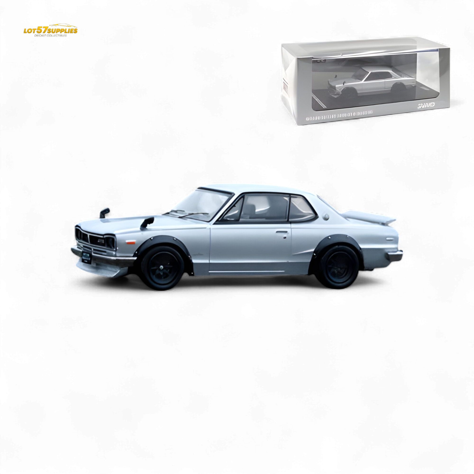 Inno64 Nissan Skyline 2000GT-R (KPGC10) in Silver 1:64