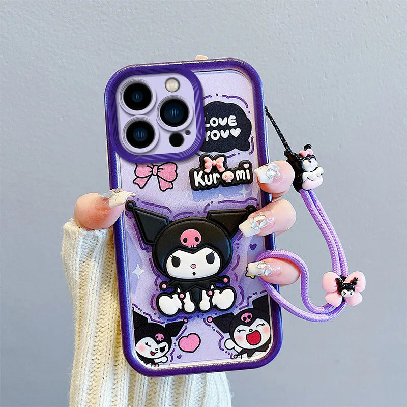 3D Cartoon Kuromi Phone Case For iPhone