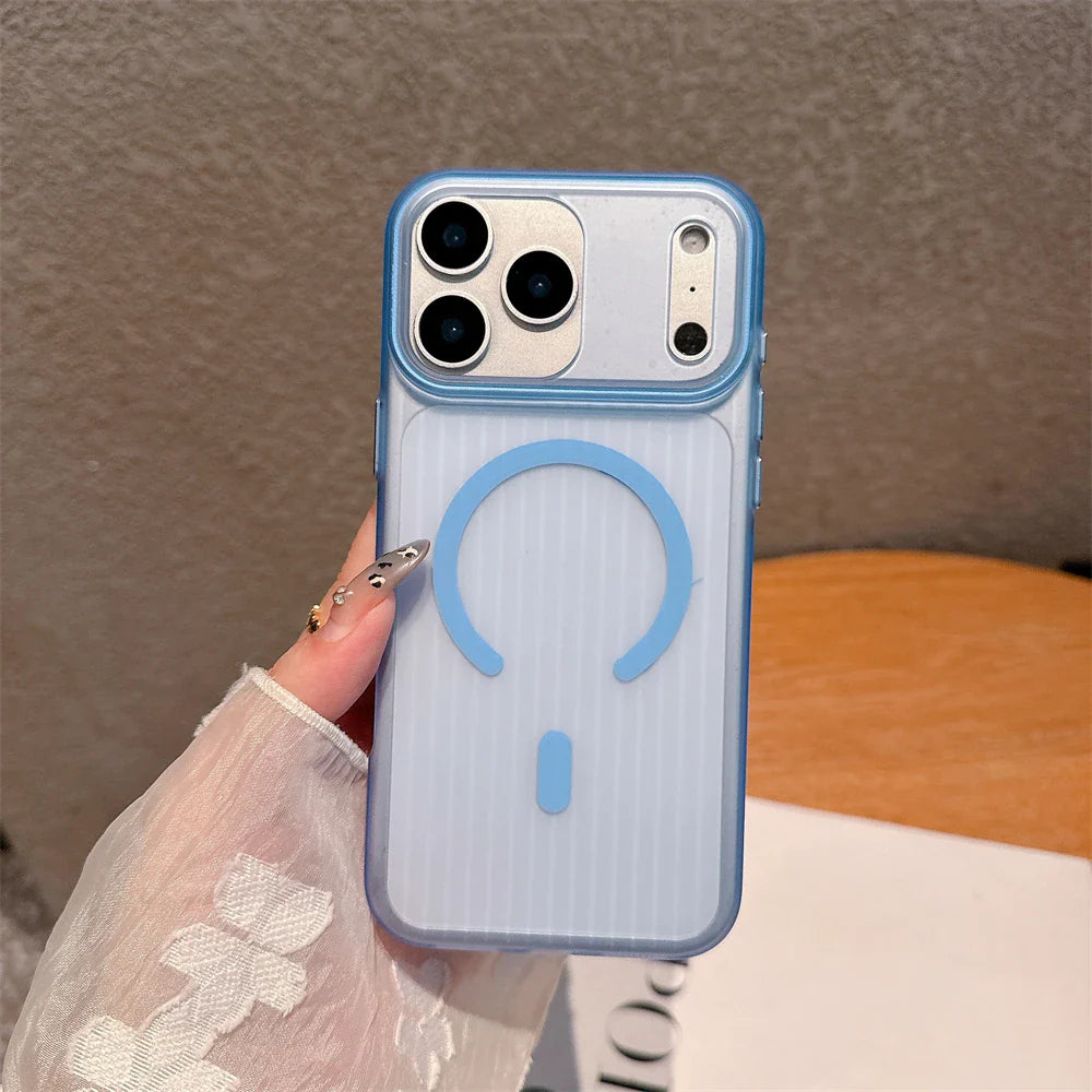 Matte Corrugated For Magsafe Magnetic Wireless Charging Case For iPhone