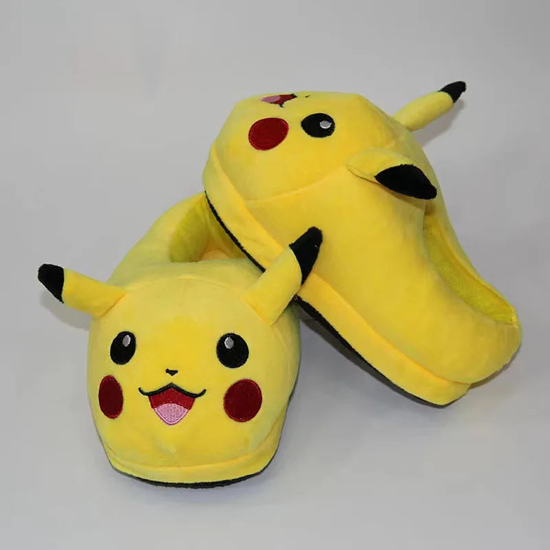 Pikachu Pokemon  Warm Plush Indoor Slippers