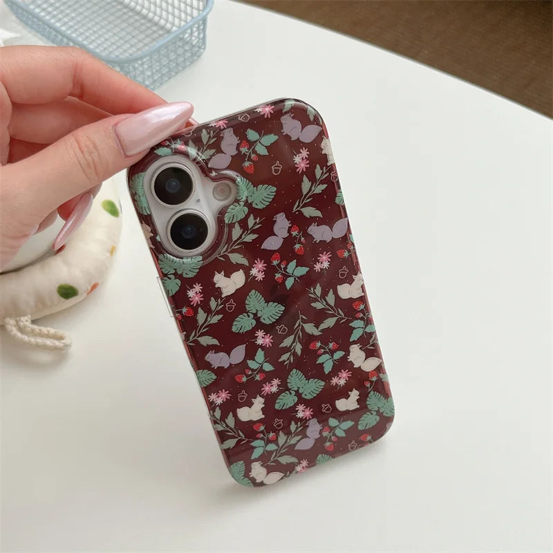 Korean Ins Cute Flower Phone Case For iPhone