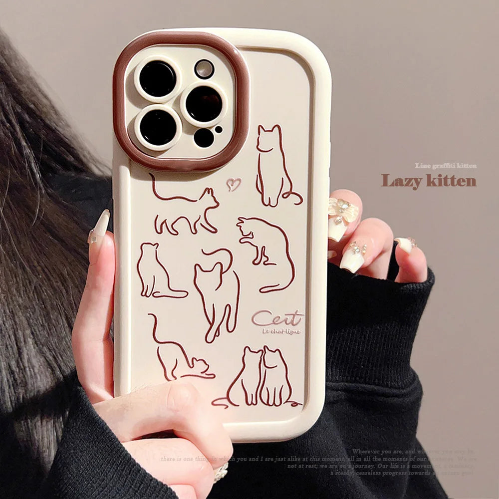 Cute Cartoon Cat Phone Case