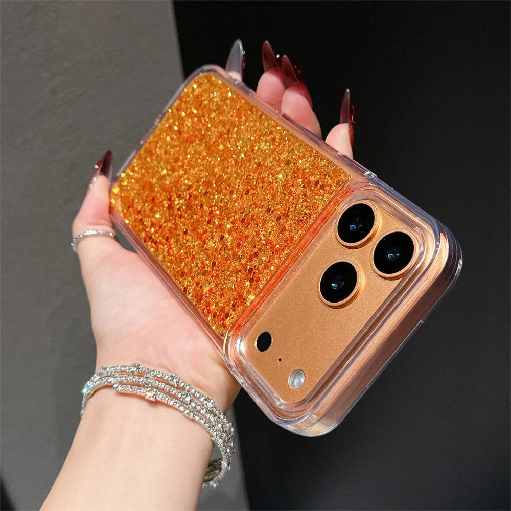 Luxury Bling Glitter Sequin Clear Phone Case For iPhone