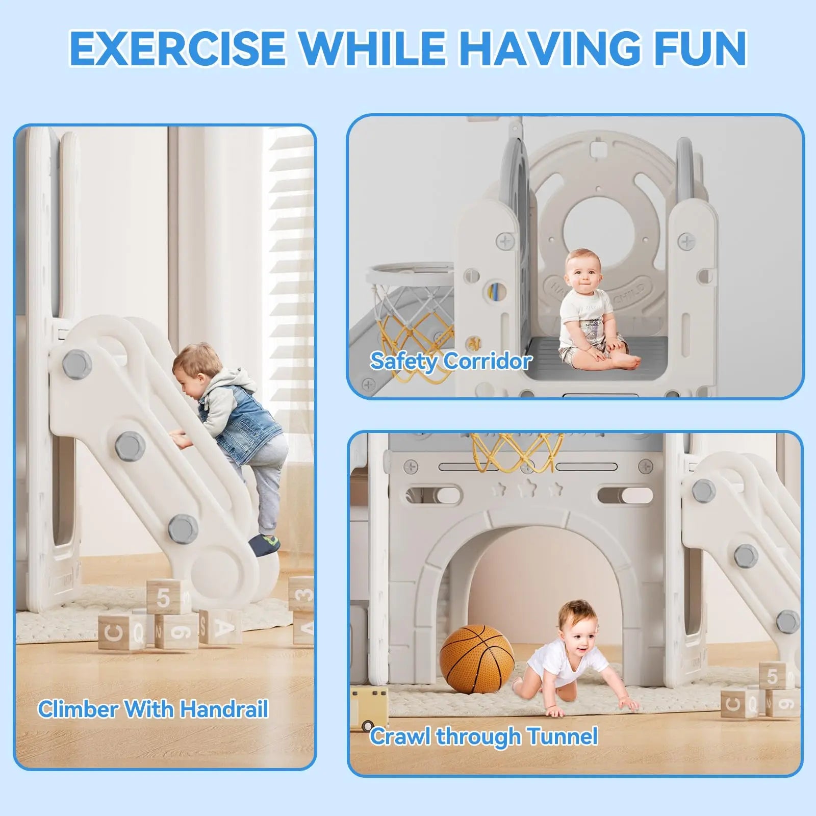 8-in-1 Toddler Slide and Playset