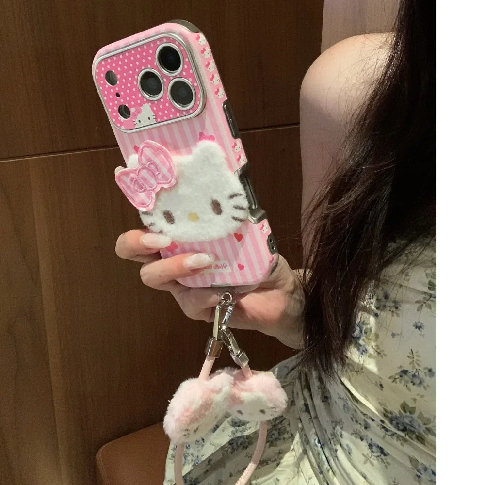 Large Window Texture Hello Kitty Phone Case For iPhone