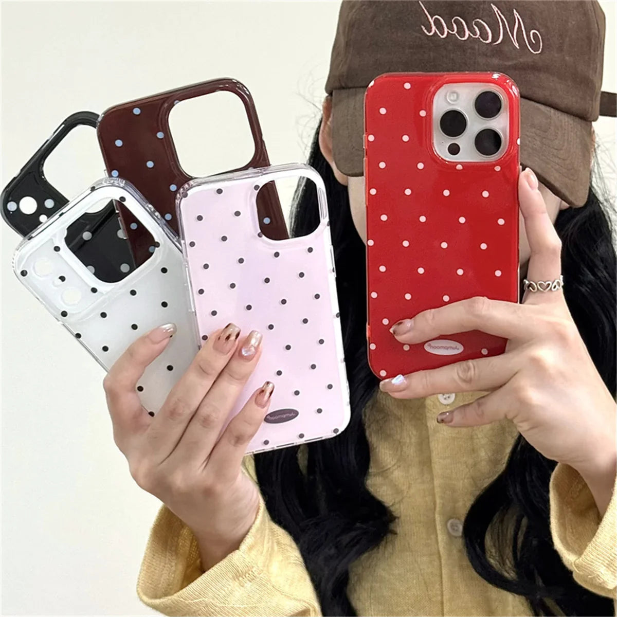 Korean Cute Polka Dot Phone Case For iPhone