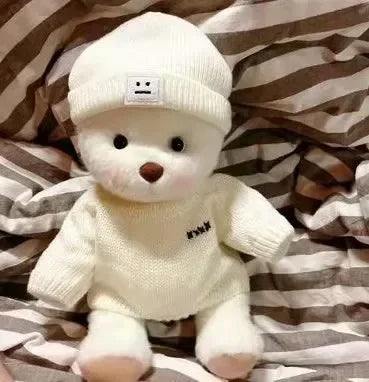 Teddy Bear Plush Doll with Changeable Clothes