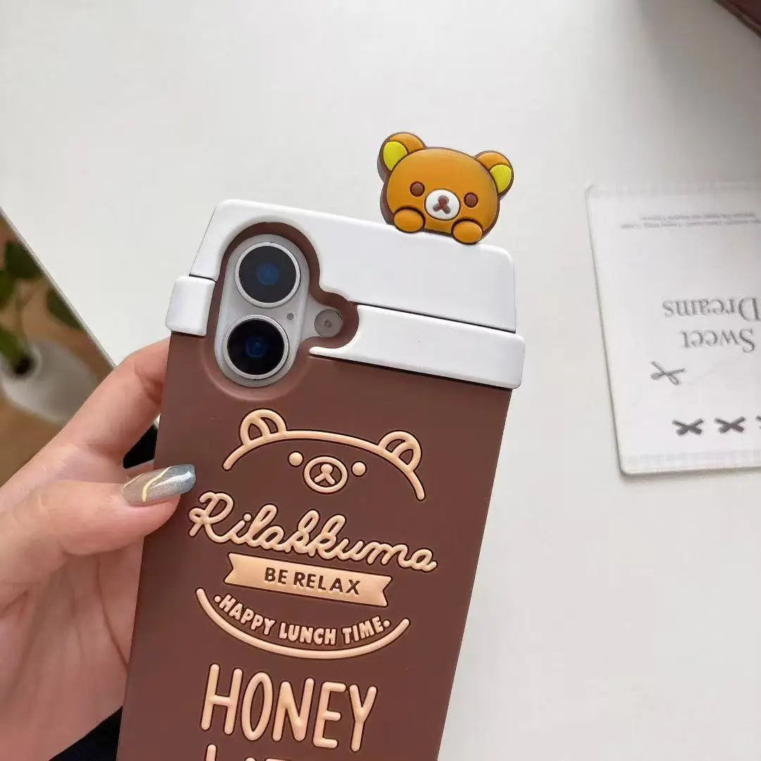 Rilakkuma So Cute 3D Cartoon Phone Case For iPhone