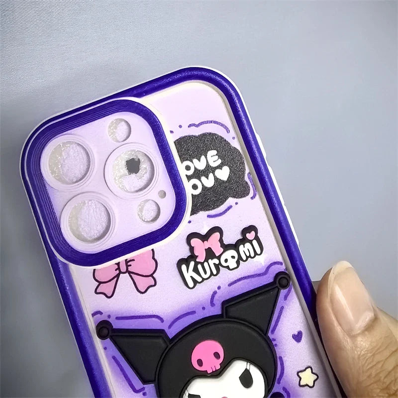 3D Cartoon Kuromi Phone Case For iPhone