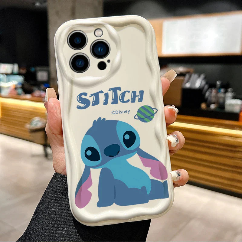 Disney Stitch Angel Lovers Phone Case For iPhone