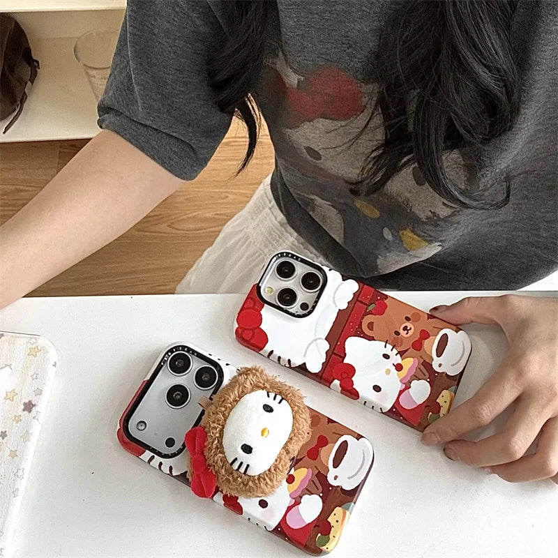 Fashion Cute Hellokitty Magnetic Phone Case For iPhone