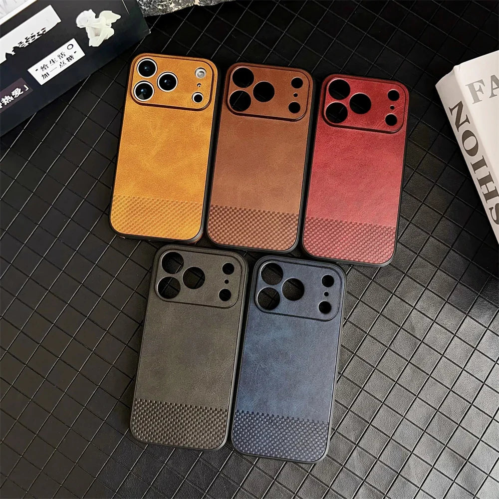 Luxury Soft Leather Case For iPhone