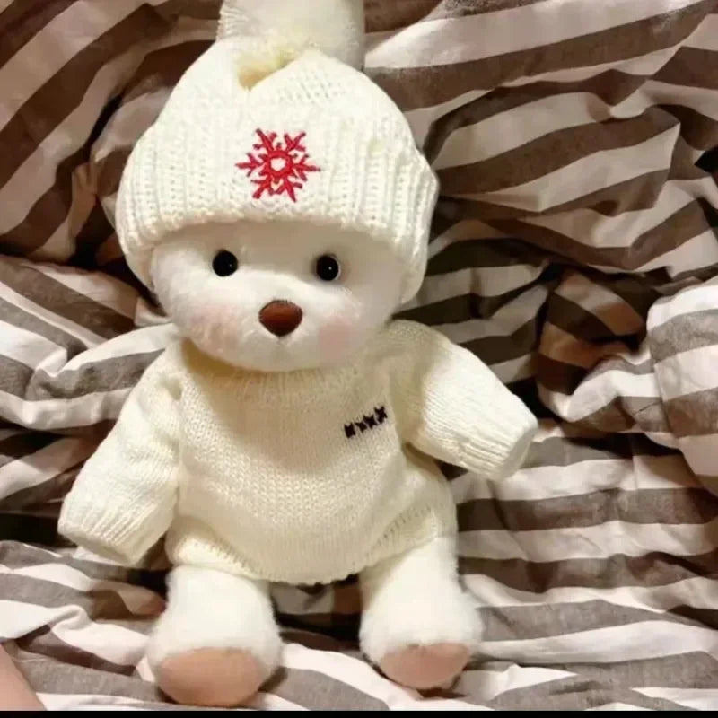 Teddy Bear Plush Doll with Changeable Clothes