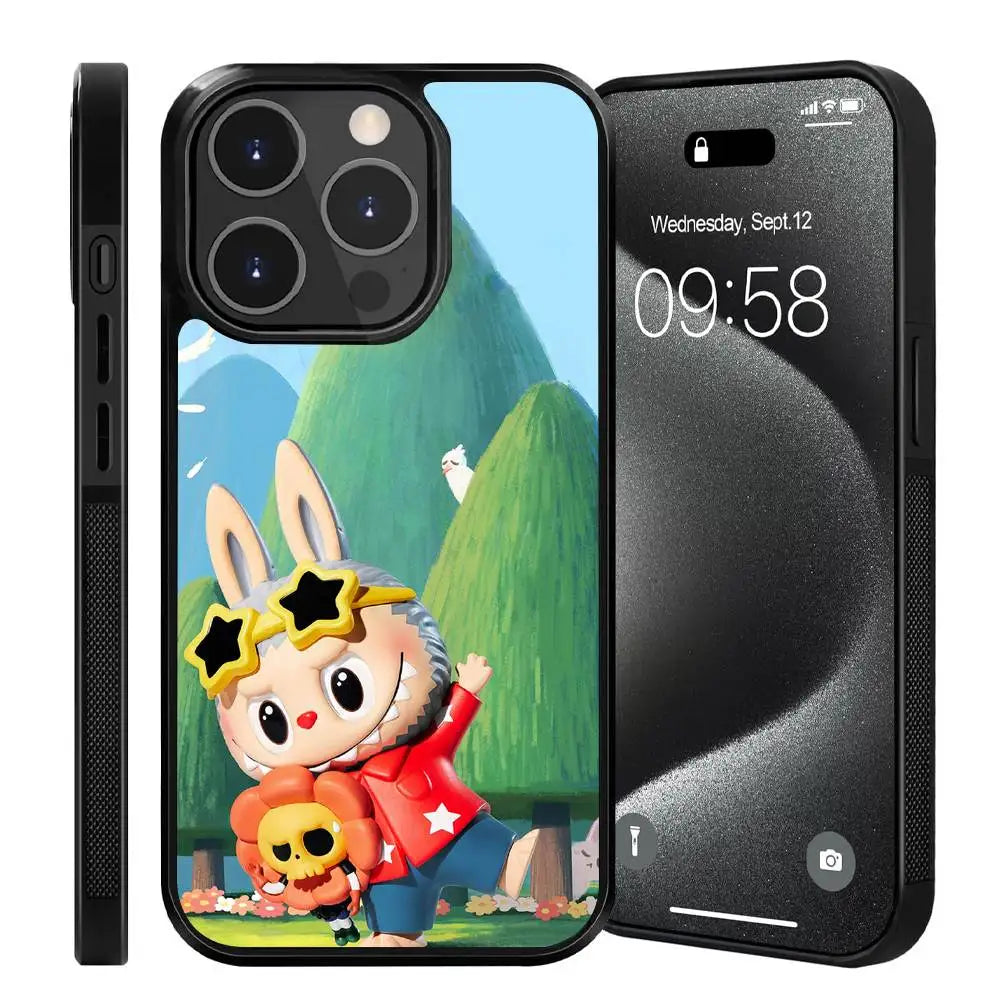 Cute Dolls LABUBU Coffee Phone Case Suitable For iPhone