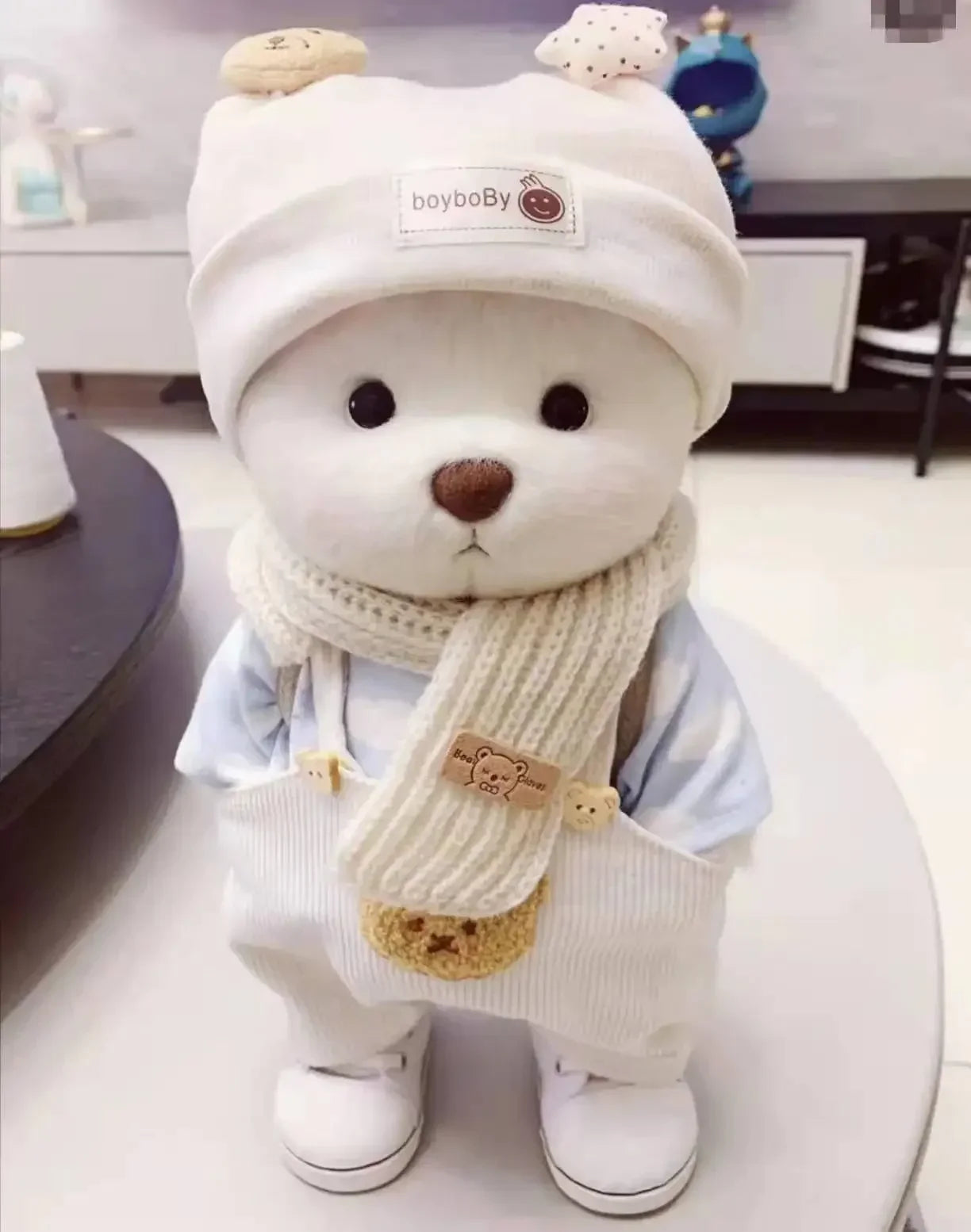 Teddy Bear Plush Doll with Changeable Clothes
