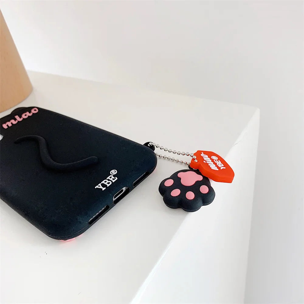 Kawaii 3D Cartoon Cat Ears Phone Case