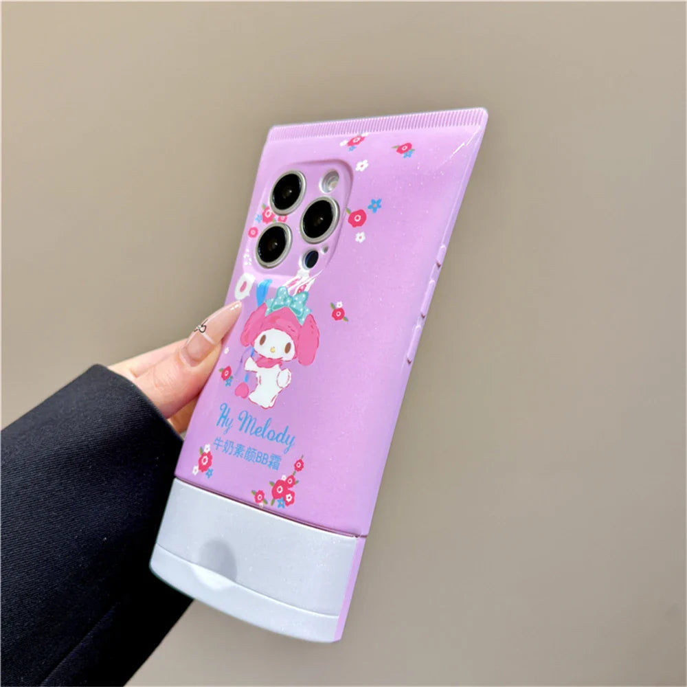 Fashion 3D Cute Hello Kitty Pattern Silicone Candy Solid Color Phone Case