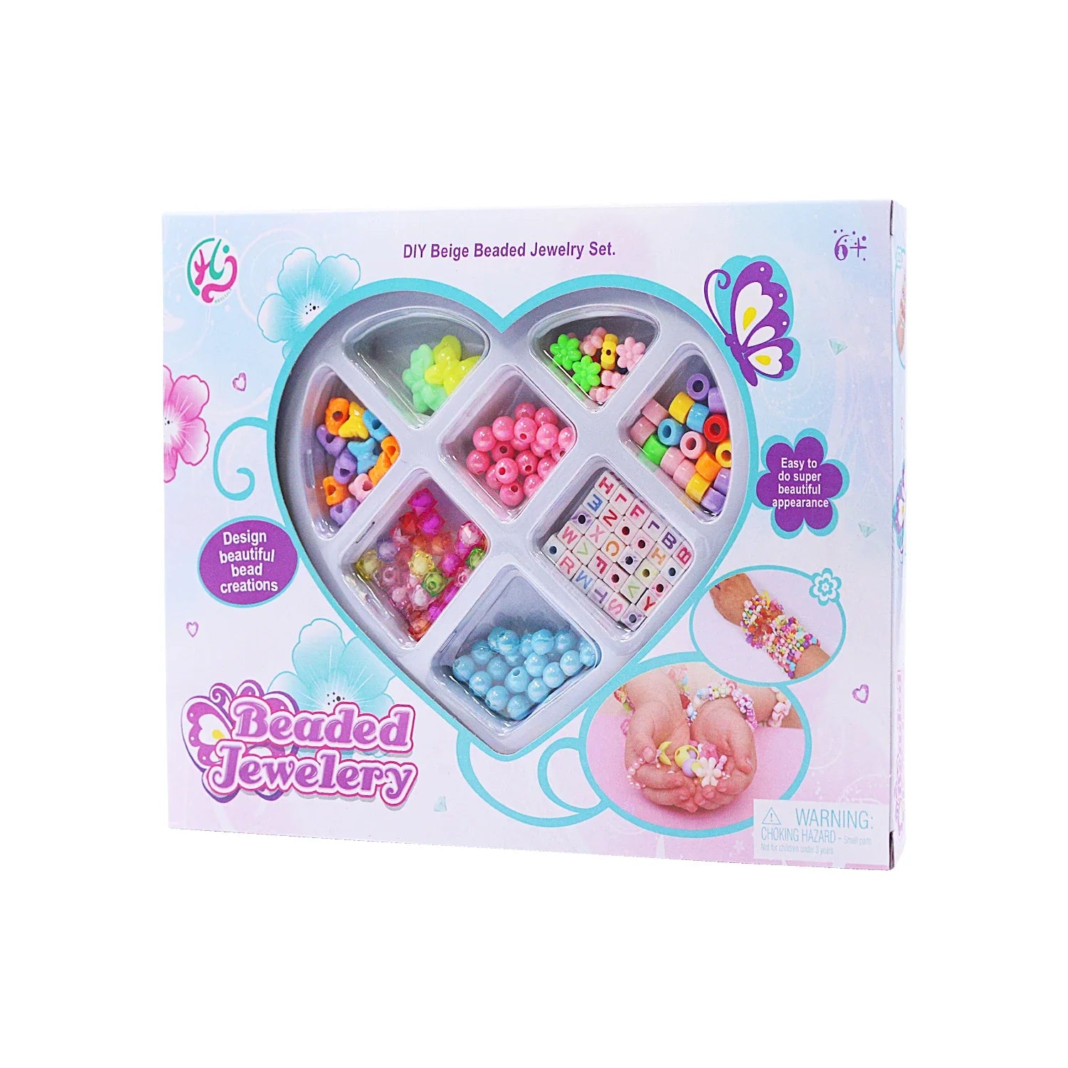 Kids DIY Bead Jewelry Making Kit – Creative Craft Set for Girls