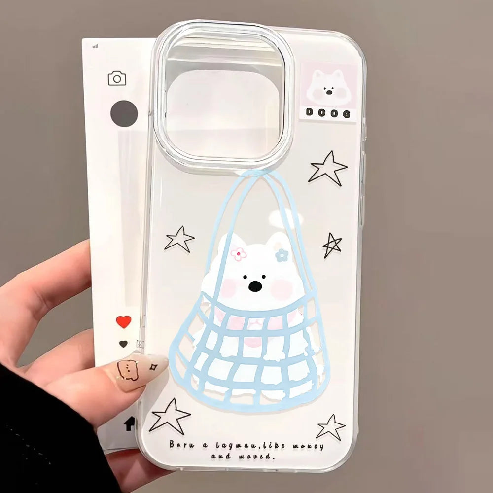 Ins Style Line Fruit Silicone Phone Case For iPhone