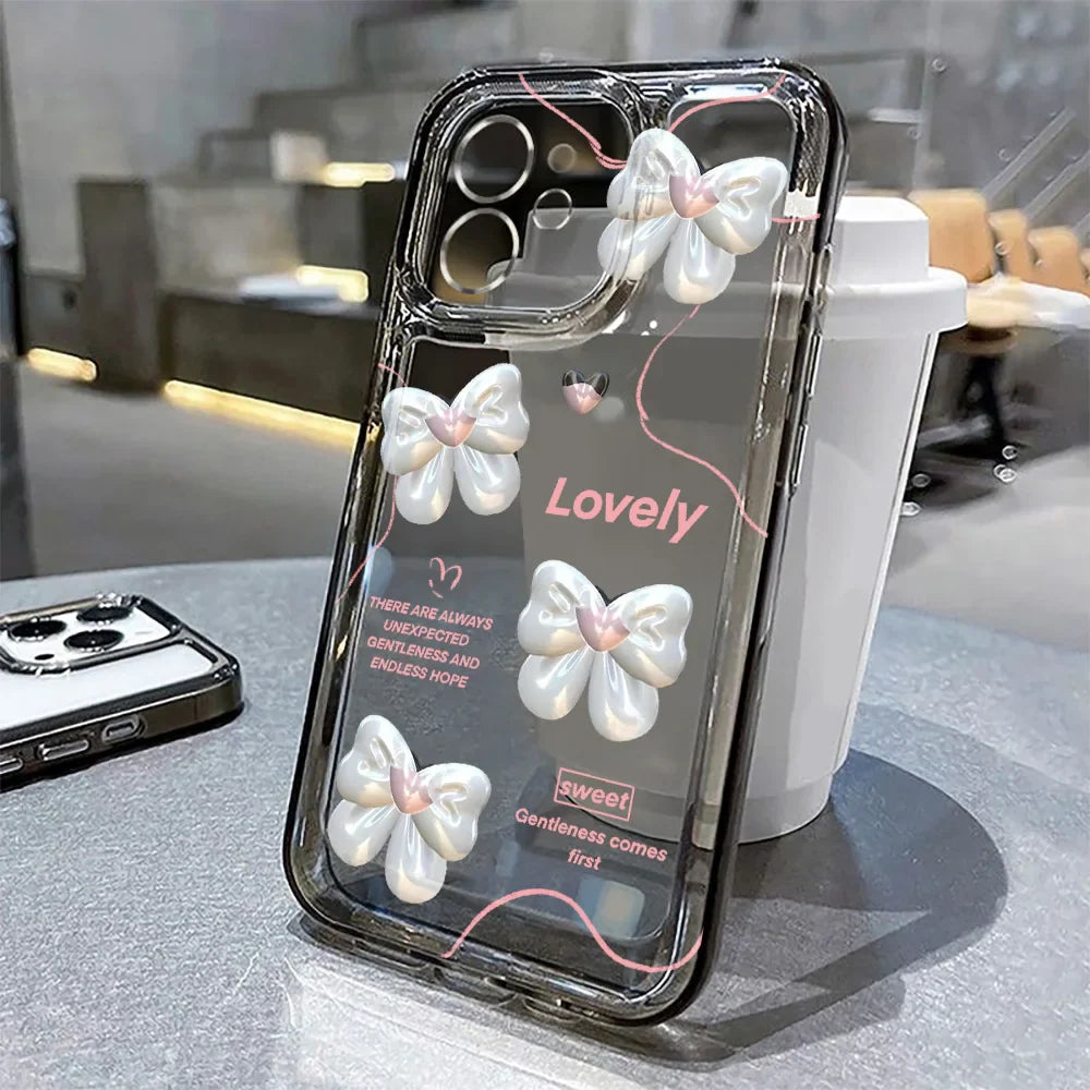 Lotus Flower Transparent Phone Case For iPhone