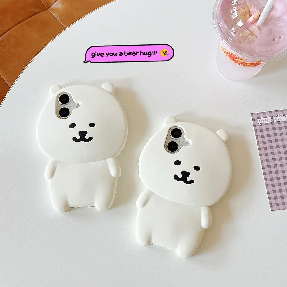 Kawaii 3D Cartoon Nagano Bear Phone Case