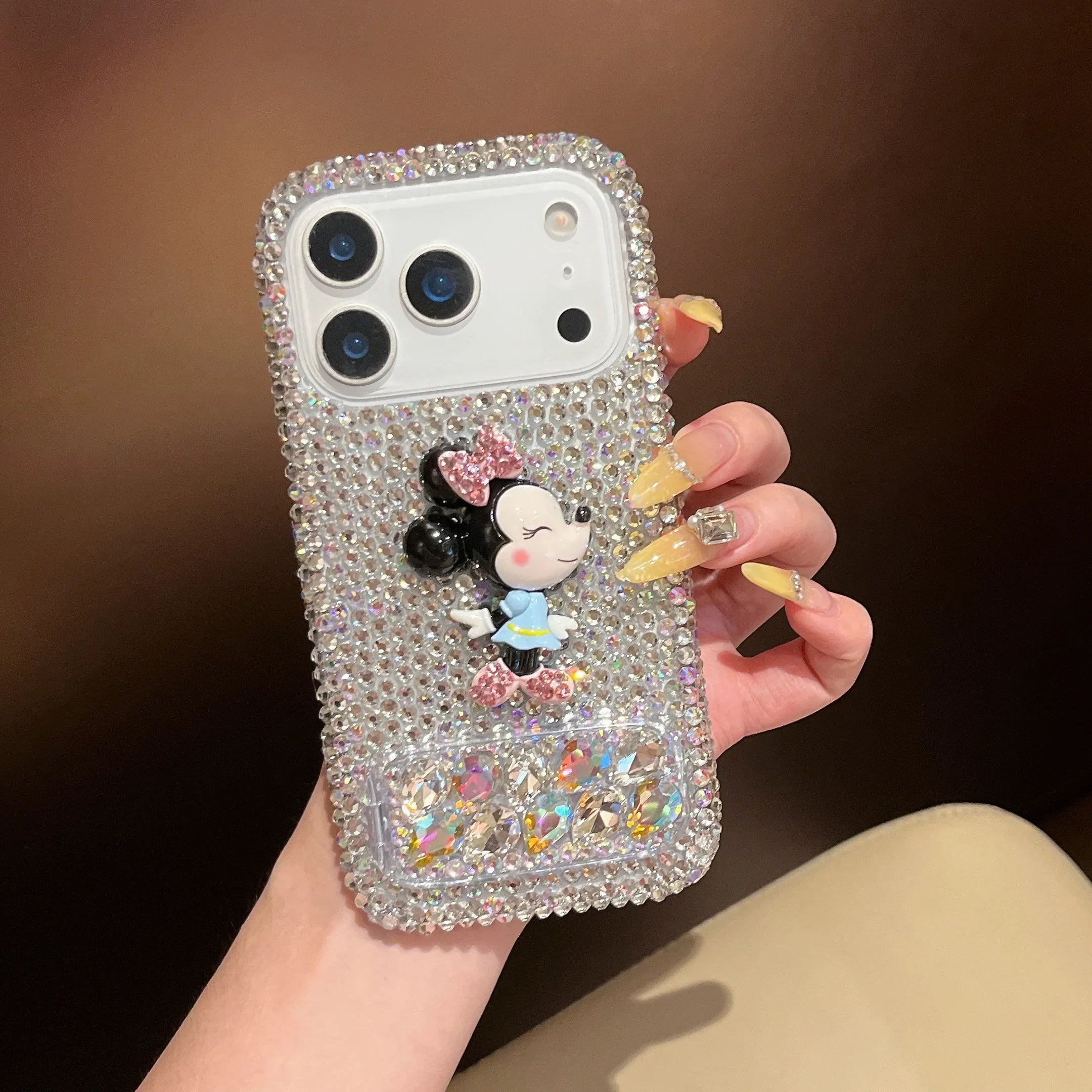 Kawaii Minnie Rhinestone Bling Crystal Phone Case For iphone