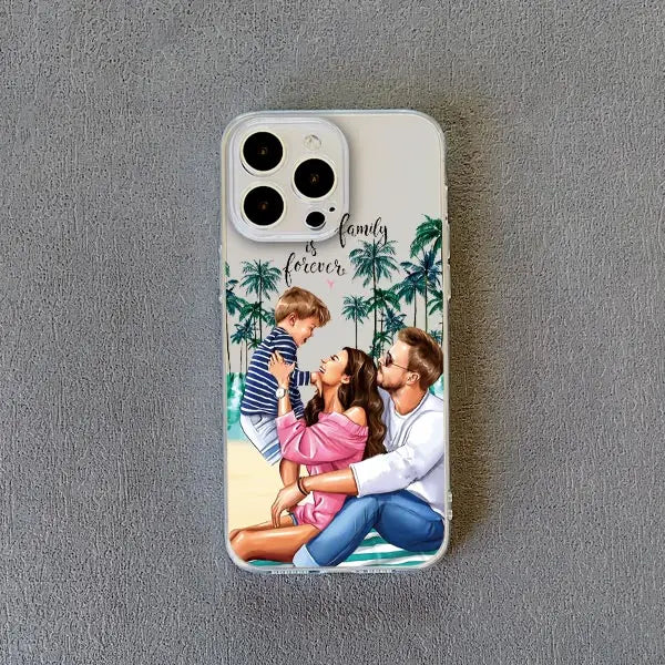 Family Mama Of Girl Mom Clear Phone Case For iPhone