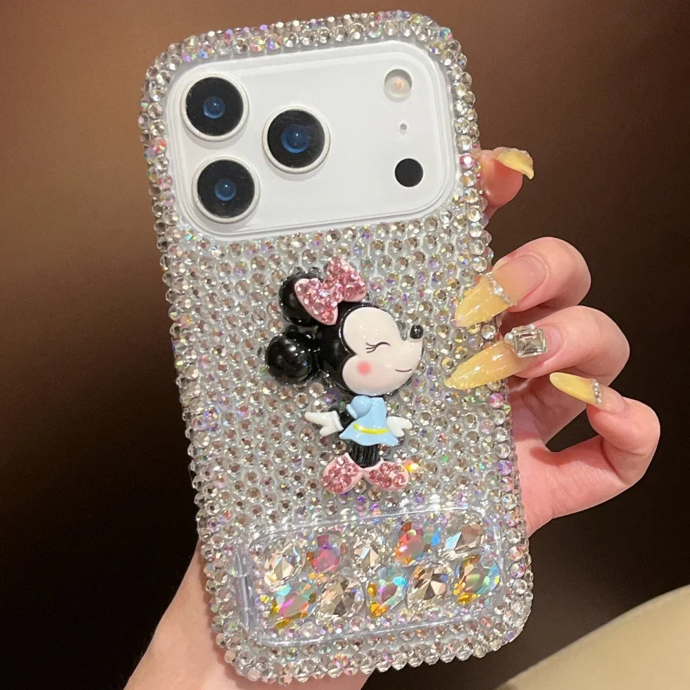 Kawaii Minnie Rhinestone Bling Crystal Phone Case For iphone
