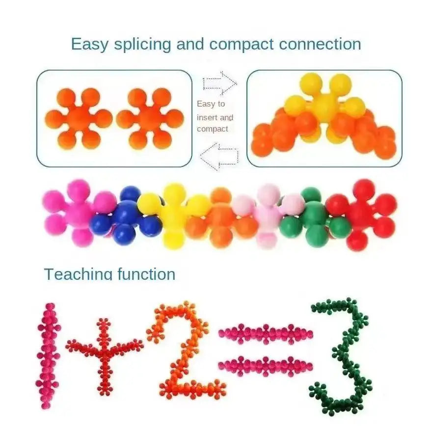 3D Snowflake Building Blocks – Educational DIY Construction Toy Set