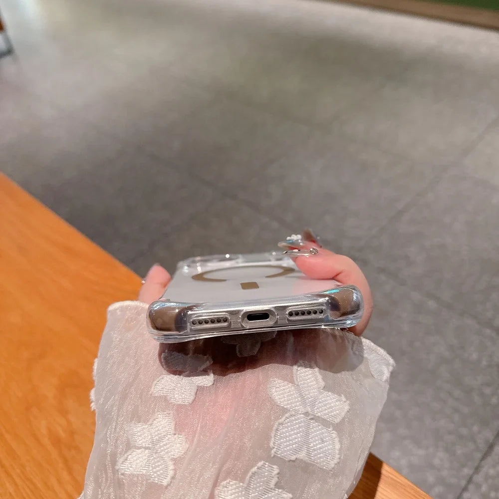 Frame Bumper Transparent For MagSafe Case For iPhone