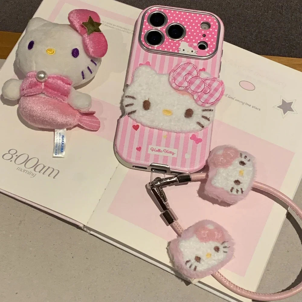 Large Window Texture Hello Kitty Phone Case For iPhone