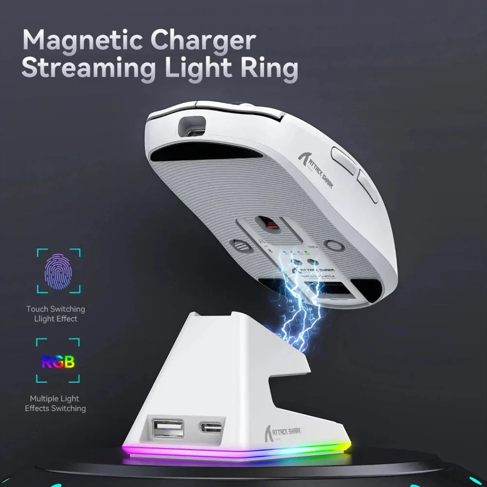 X6 Powerful Tri Mode Bluetooth RGB Wireless Mouse