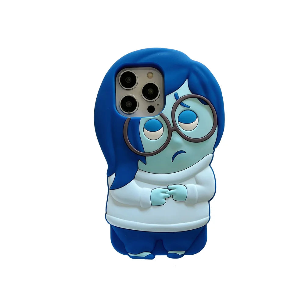 Kawaii Stereoscopic 3D Cartoon Sadness Phone Case