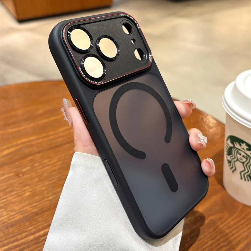 Luxury Magnetic Metal Lens Bumper Protection Case For iPhone