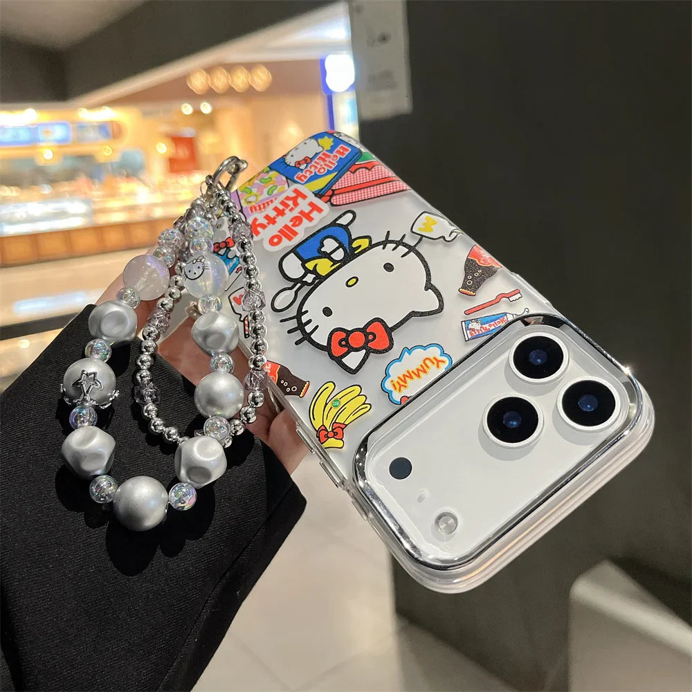 Luxury Hello Kitty Silver Phone Case For iPhone