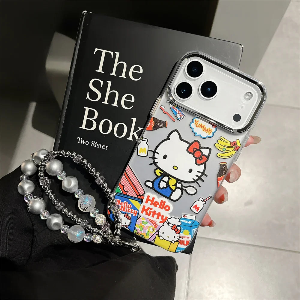 Luxury Hello Kitty Silver Phone Case For iPhone