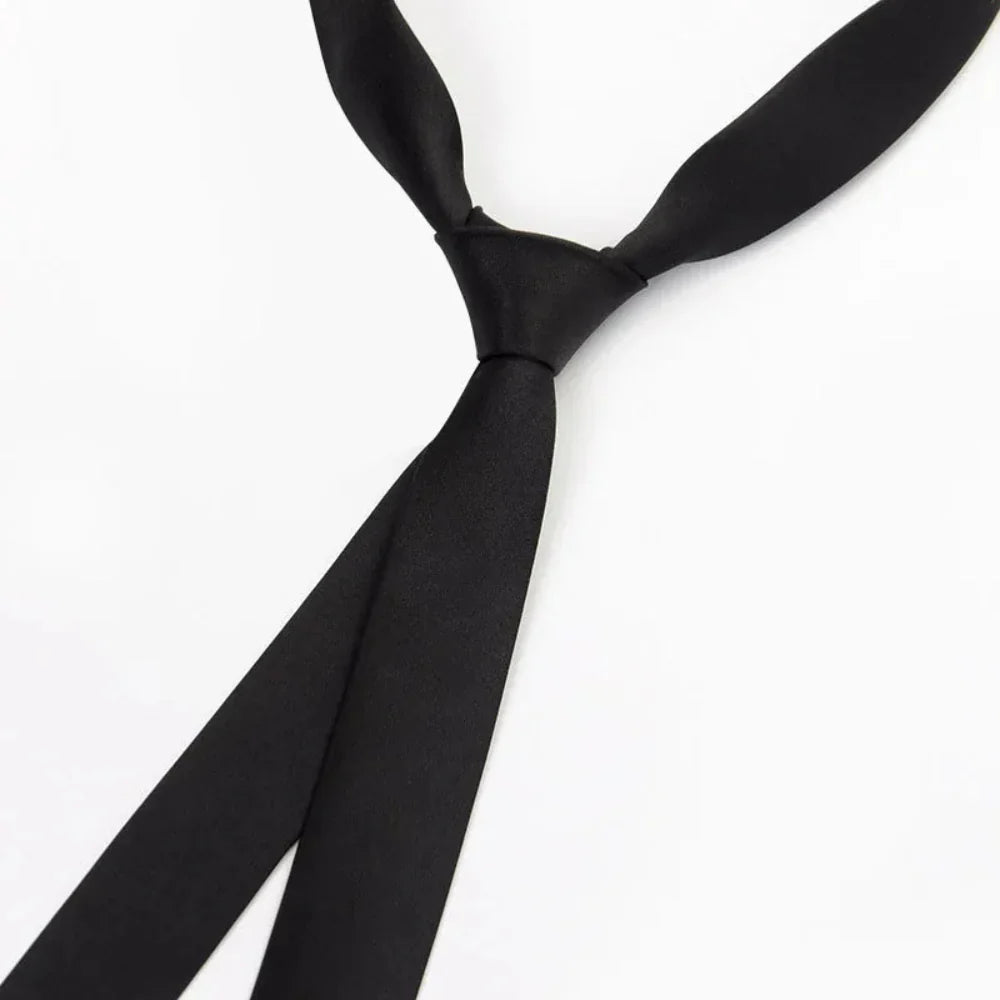 Womens Narrow Punk Slip-On Style Tie