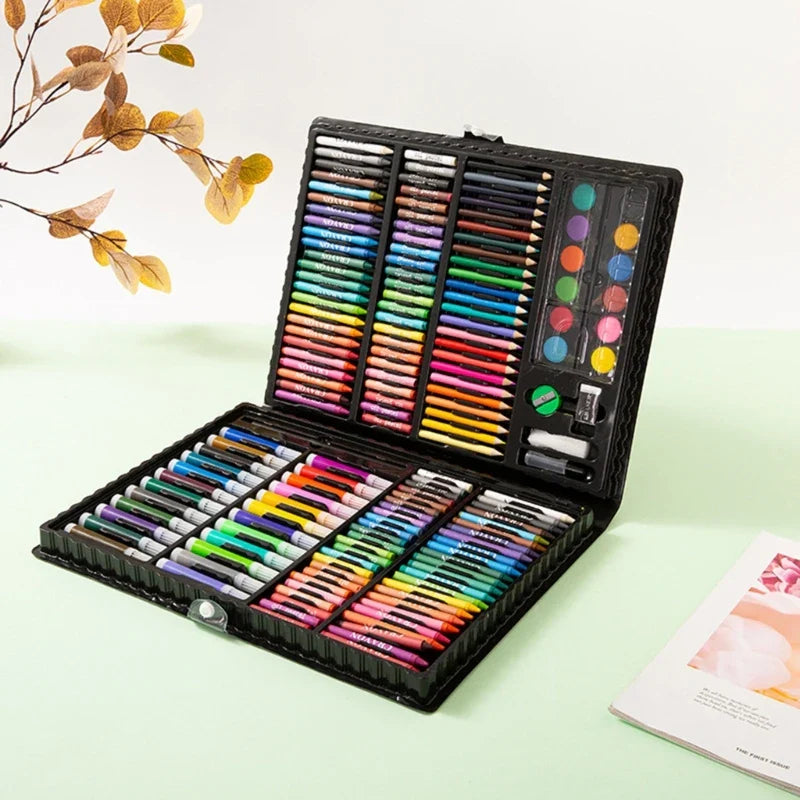 168 pcs Art Set – Portable Drawing & Painting Kit for Kids and Adults
