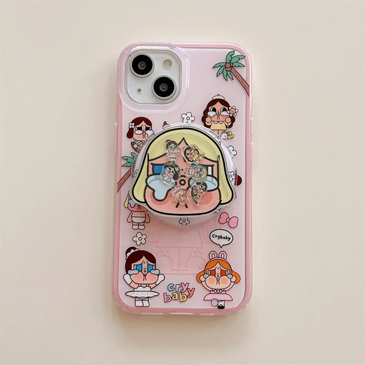 Funny Cute Crying Girl Magnetic Phone Case For iPhone