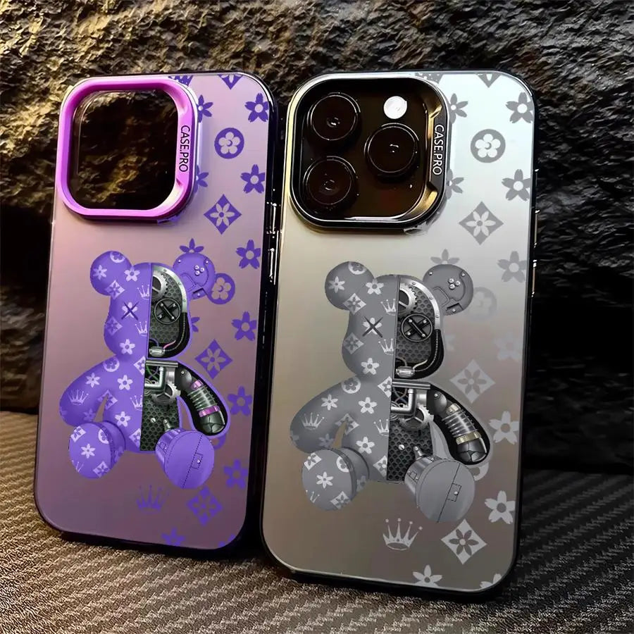 Fashion Cute R-Robert Bear Phone Case For iPhone