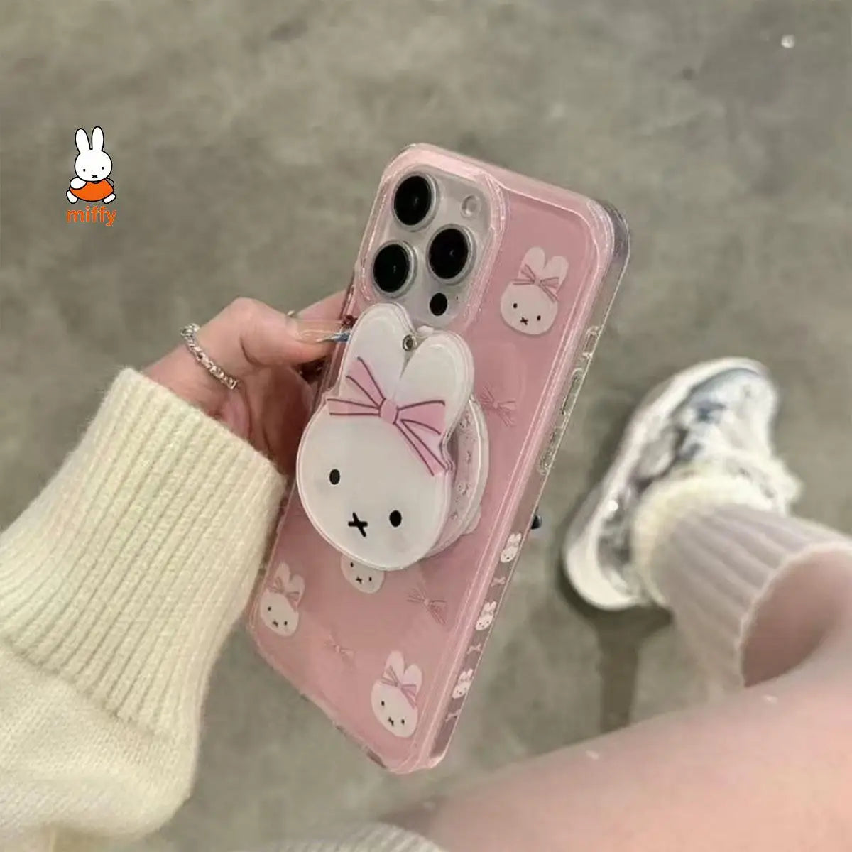 Miffy Kawaii Cartoon Mobile Phone Case Cute Anime Rabbit Phone Case