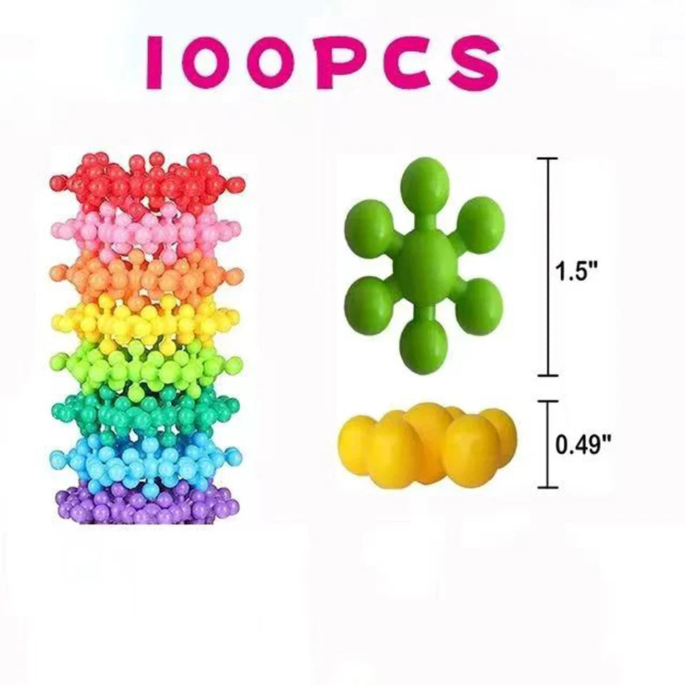 3D Snowflake Building Blocks – Educational DIY Construction Toy Set