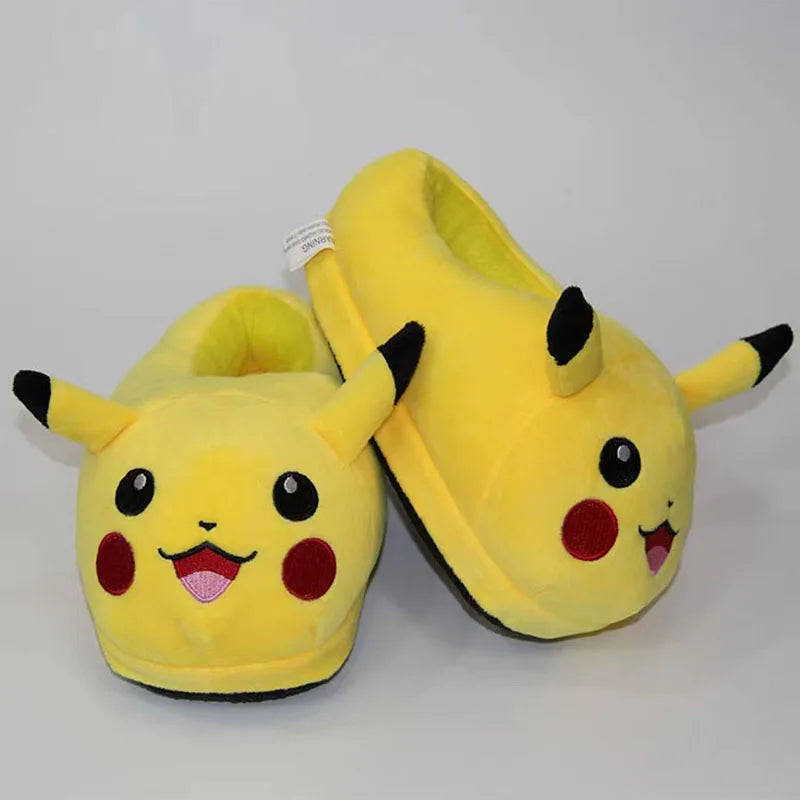 Pikachu Pokemon  Warm Plush Indoor Slippers