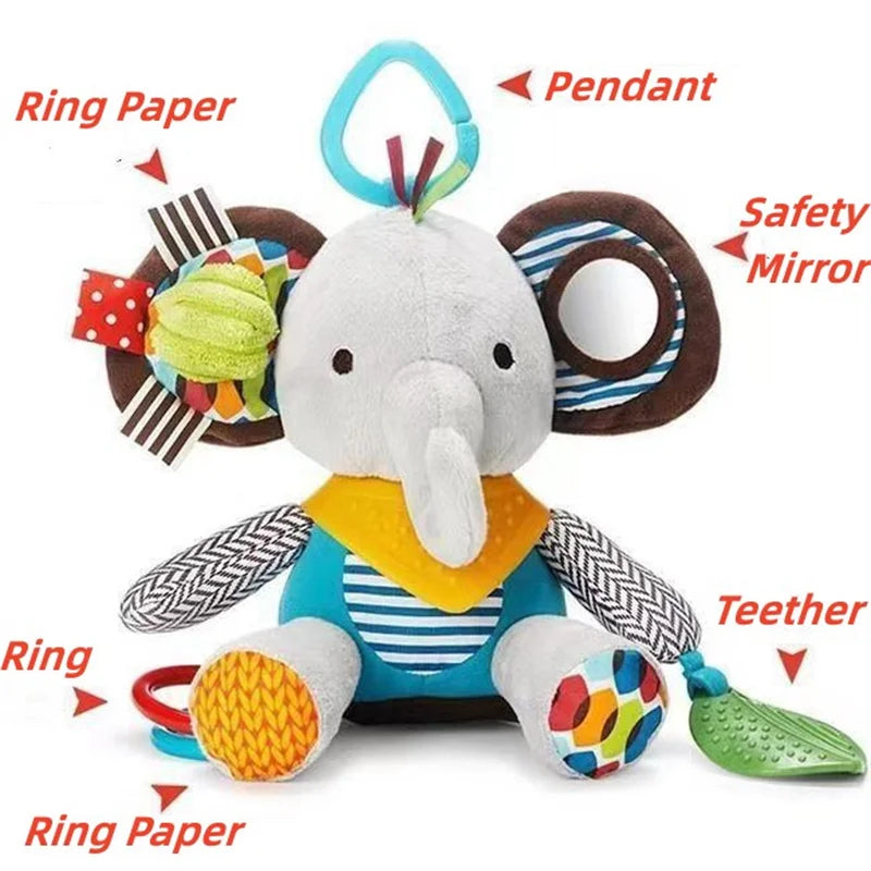 Stroller Pendant Toys Soft Plush Animal Dolls